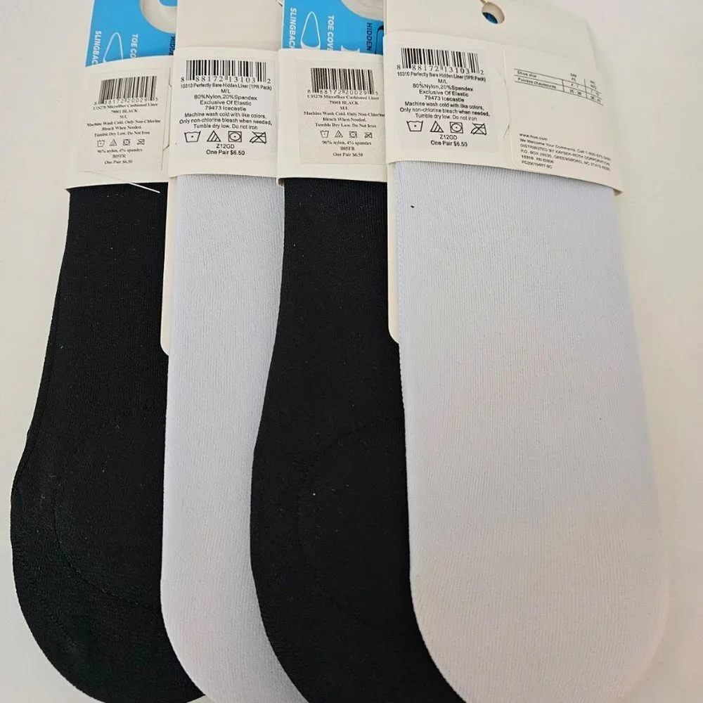HUE Set of 4 Shoe Liners M\L